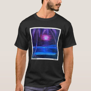 T-shirt Coucher De Soleil Sur La Plage Paysage Naturel Été