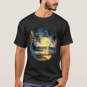 T-shirt Coucher de soleil sur la plage tropicale