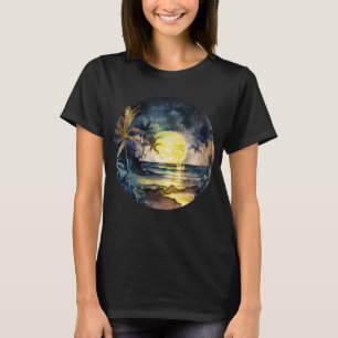 T-shirt Coucher de soleil sur la plage tropicale