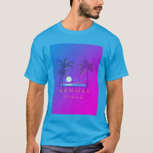 T-Shirt Coucher de soleil sur la plage Vibes d'été