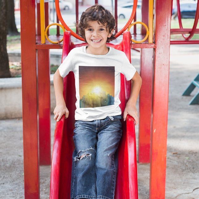 T-Shirt Coucher de soleil sur la ville (Créateur téléchargé)