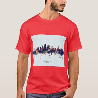 T-shirt Coucher de soleil sur la ville de Kansas City Miss