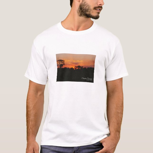 T-shirt Coucher de soleil sur l'Acacia (Devant)