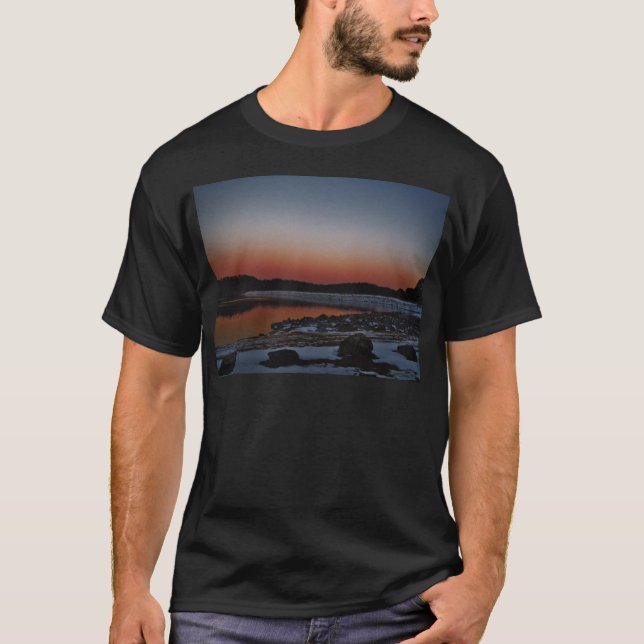T-shirt Coucher de soleil sur le lac Arrowhead (Devant)