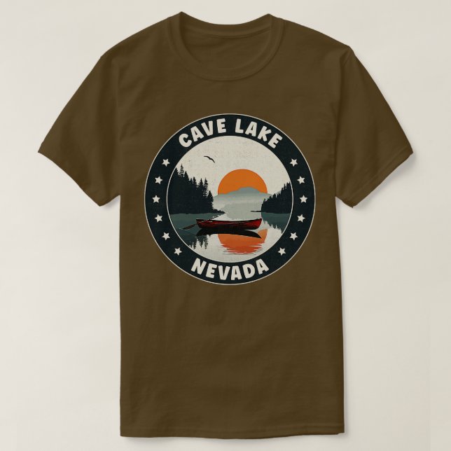 T-shirt Coucher de soleil sur le lac Cave (Design devant)