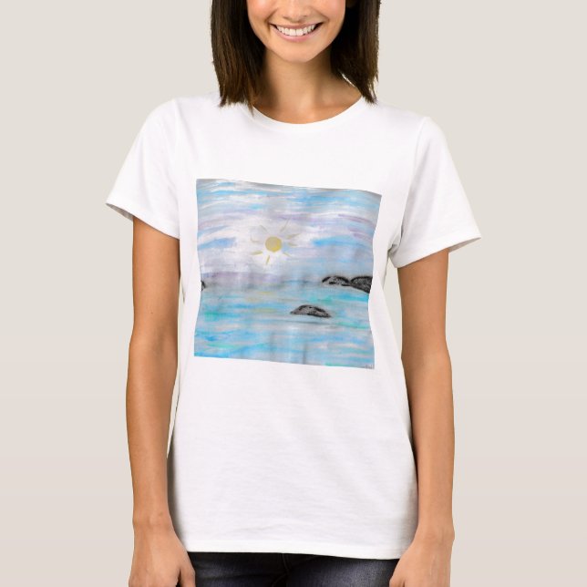 T-shirt Coucher de soleil sur l'eau (Devant)