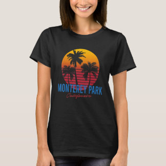 T-shirt Coucher de soleil sur les palmiers de Monterey Par