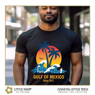 T-shirt Coucher de soleil sur les palmiers du golfe du Mex