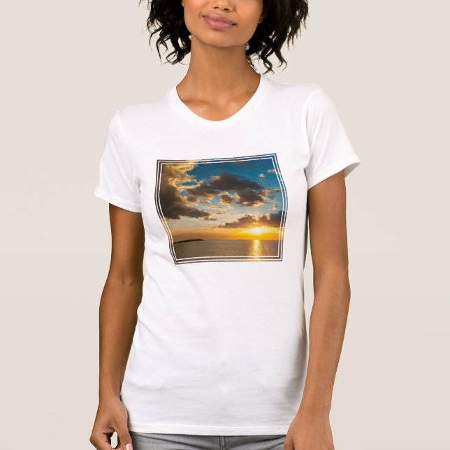 T-shirt Coucher de soleil sur l'océan, Fidji (Devant)