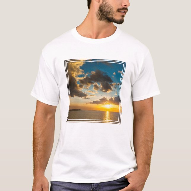 T-shirt Coucher de soleil sur l'océan, Fidji (Devant)