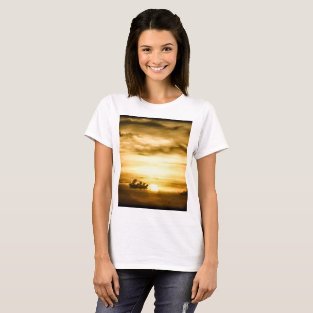 T-shirt Coucher De Soleil Sur L'Océan Pacifique (Devant entier)