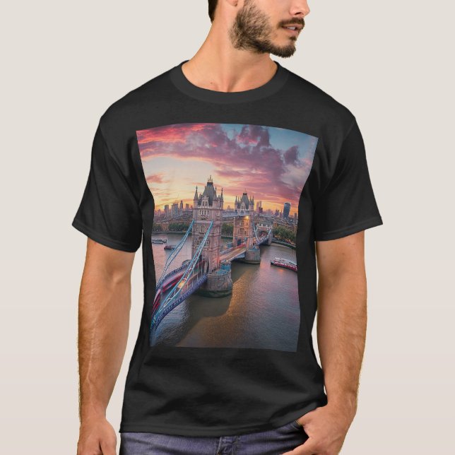 T-shirt Coucher de soleil sur Londres (Devant)