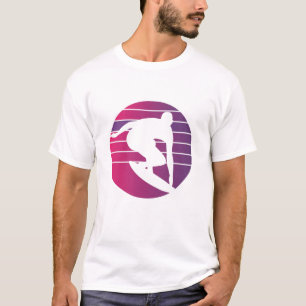 T-shirt Coucher de soleil surfeur Rétro