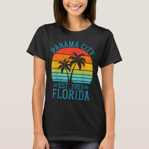 T-shirt Coucher de soleil tropical vintage à Panama City F