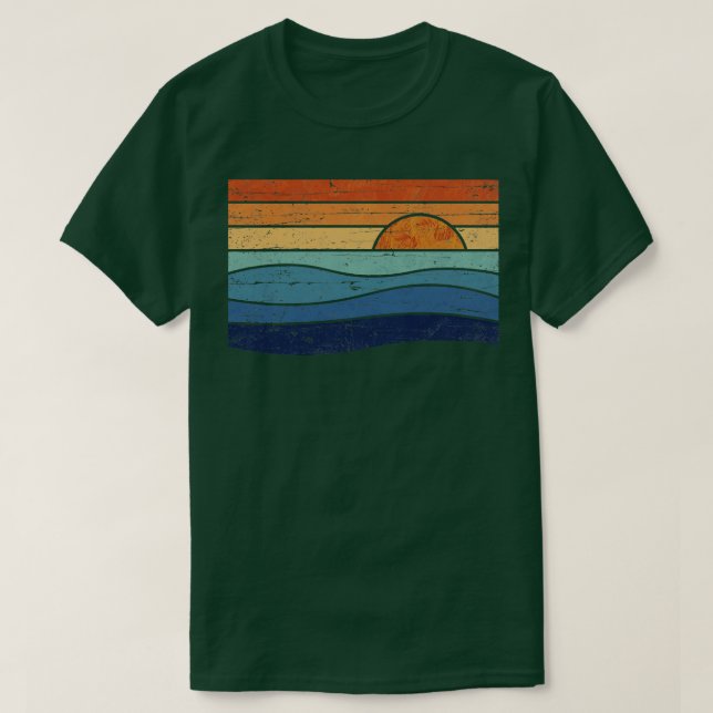 T-shirt Coucher de soleil vintage (Design devant)