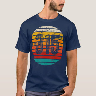 T-shirt Coucher de soleil Vintage 315 en détresse Code de