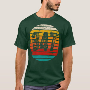 T-shirt Coucher de soleil Vintage 347 en détresse Code de 