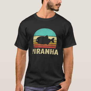 T-shirt Coucher de soleil vintage de chemise Piranha