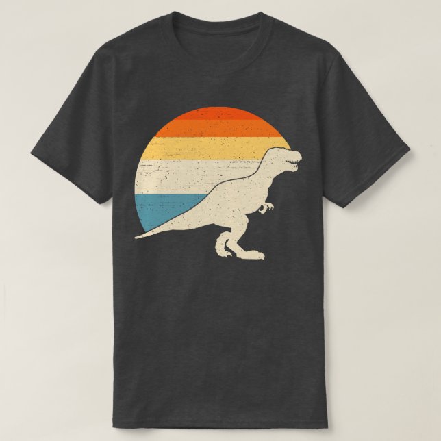 T-shirt Coucher de soleil Vintage de Dinosaur (Design devant)