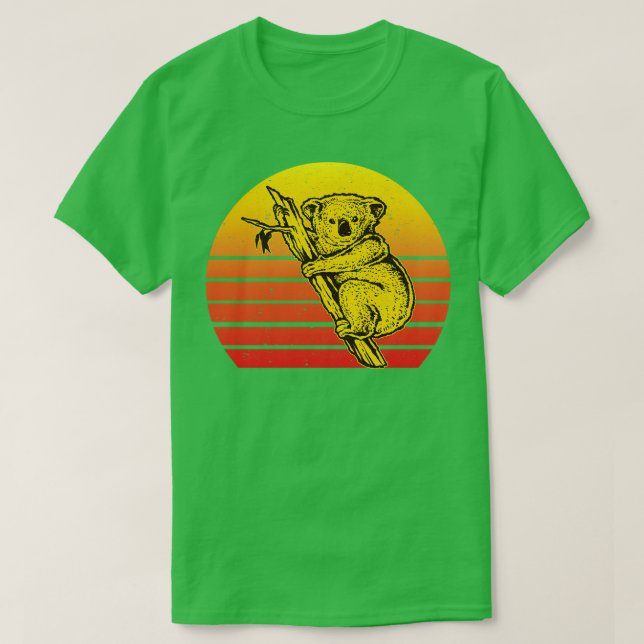 T-shirt Coucher de soleil Vintage de Koala (Design devant)