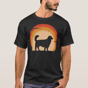 T-shirt Coucher de soleil vintage Golden Retriever