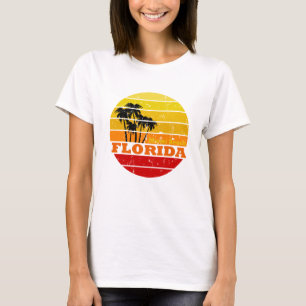 T-shirt Coucher de soleil vintage Miami Beach Floride