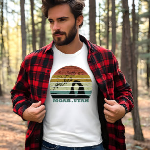 T-shirt Coucher de soleil vintage - Moab Utah - Parc natio