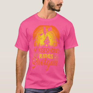 T-shirt Coucher de soleil vintage Mon Keeshond Chien Ride 