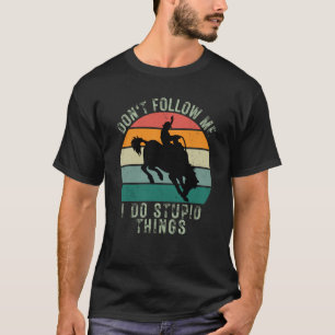 T-shirt Coucher de soleil vintage Ne me suivez pas Je fais