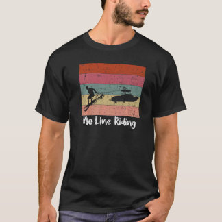 T-shirt Coucher de soleil vintage rétro sans ligne de traî