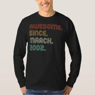 T-shirt Coucher de soleil vintage stupéfiant depuis mars 2