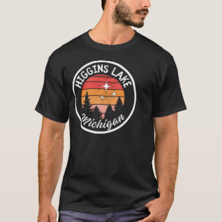 T-shirt Coucher de soleil vintage sur le lac Higgins Michi
