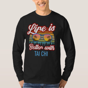 T-shirt Coucher de soleil Vintage Tai Chi. Débutant de l'e