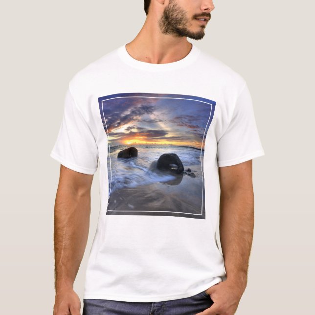 T-shirt Coucher du soleil à la plage de Kedonganan (Devant)