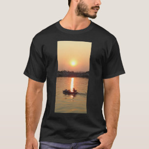 T-shirt Coucher du soleil… Ayutthaya, Thaïlande du fleuve