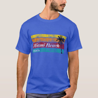 T-shirt Coucher du soleil Miami Beach vintage la Floride