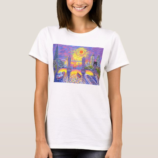 T-shirt Coucher du soleil : Piscine de Londres 2013 (Devant)