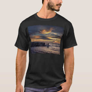 T-shirt Coucher du soleil sur le port de Charleston