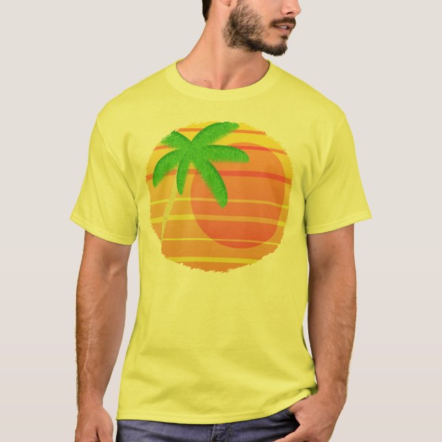 T-shirt Coucher du soleil sur l'ovale de Maui (Devant)