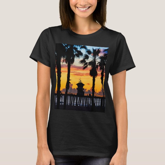 T-shirt Couchers de soleil de HB Surf & Sunsets  (Devant)