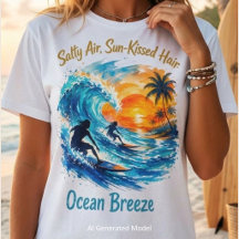 Couchers de soleil surfeurs à l'aquarelle – Graphi