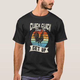 T-shirt Coucou l'heure de se lever Amour de poulet Poulet