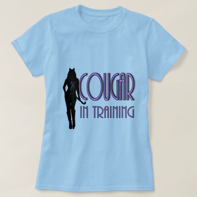 T-shirt cougar à silhouette chaude tendance en entraînemen (Design devant)