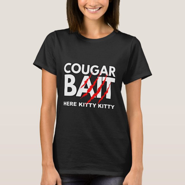 T-shirt Cougar Bait Amusant Costume d'Halloween Femme âgée (Devant)