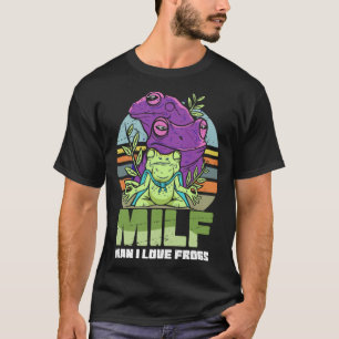 T-shirt Cougar Man I Love Frogs Amphibian Retro Frog