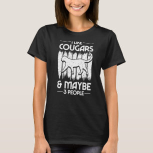 T-shirt Cougar Mountain Lion Animal Chat Tête Cuisine Wild