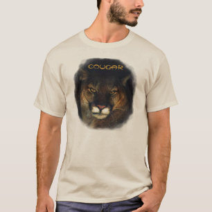 T-shirt Cougar Mountain Lion Big Cat Peinture 3