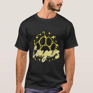 T-shirt Cougar Yellow Black Cheetah School