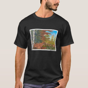 T-shirt Cougars Lions Des Animaux De Montagne Du Monde