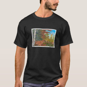 T-shirt Cougars Lions Des Animaux De Montagne Du Monde